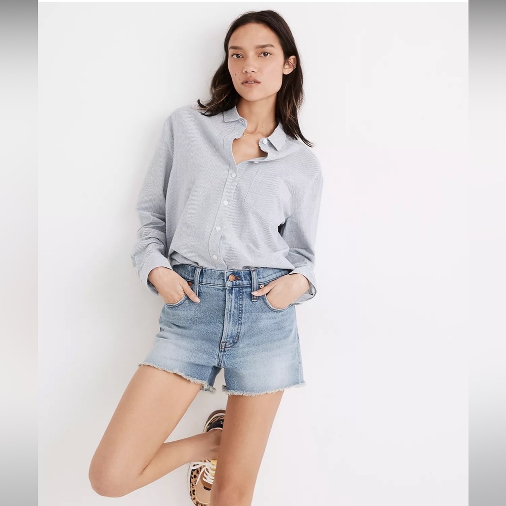 Madewell Perfect Jean Short Balsam Wash TENCEL Denim Edition